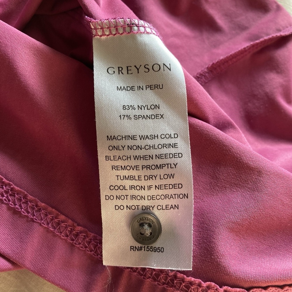 Greyson Scarlett Performance Golf Polo Womens M Pink SS Stretch Sporty Athletic - Picture 9 of 13